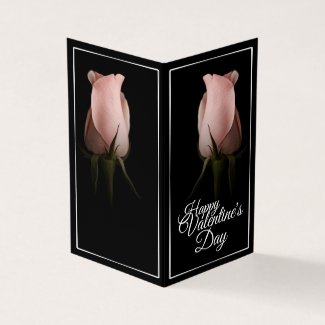 Happy Valentine's Day with pink rose