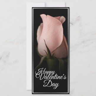 Happy Valentine's Day with pink rose