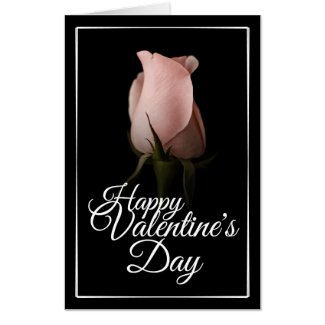 Happy Valentine's Day with pink rose Card