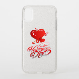 happy valentines day with red hearts speck iPhone XR case