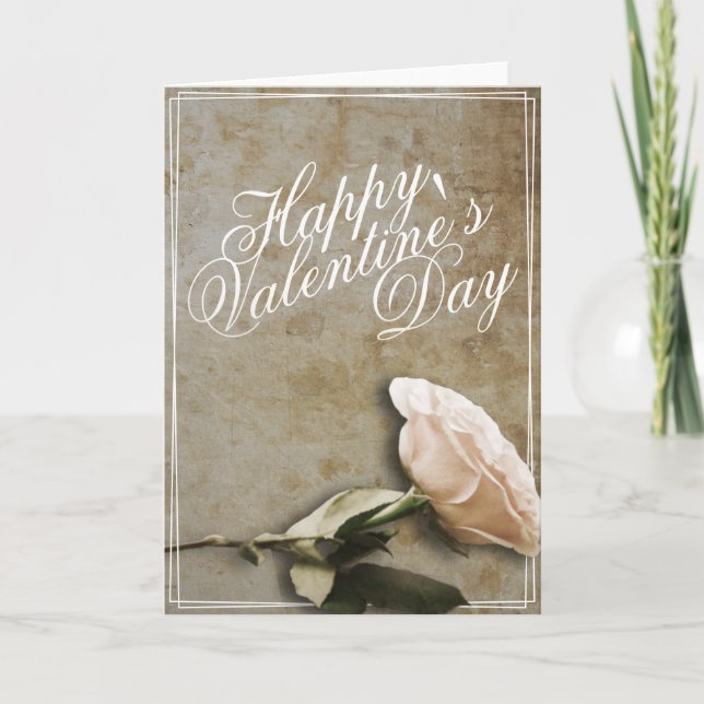 Happy Valentine's day with Rose Card (Front)