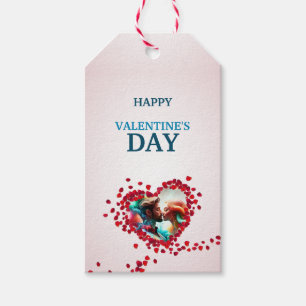 Happy Valentine's Day with Rose Gift Tags