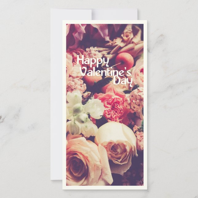 Happy Valentine's Day with Vintage Flower (Front)
