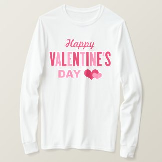 Happy Valentine's Day | Women's Red and Pink T-Shirt