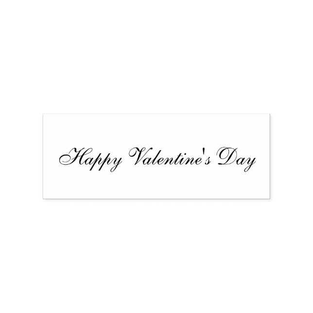 Happy Valentines Day Wooden Rubber Stamp (Stamped)