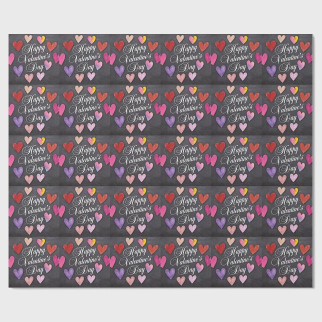 Happy Valentine's Day Wrapping Paper (Flat)
