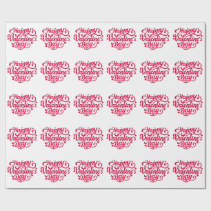 Happy Valentines Day Wrapping Paper