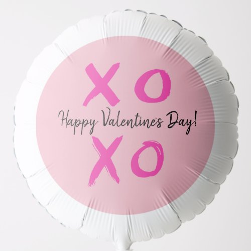 Happy Valentines Day XOXO pink Balloon
