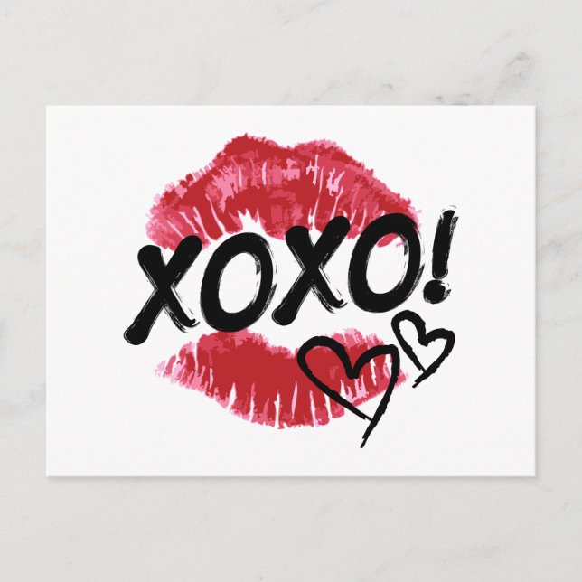 Happy Valentine's Day | XOXOXO Postcard (Front)