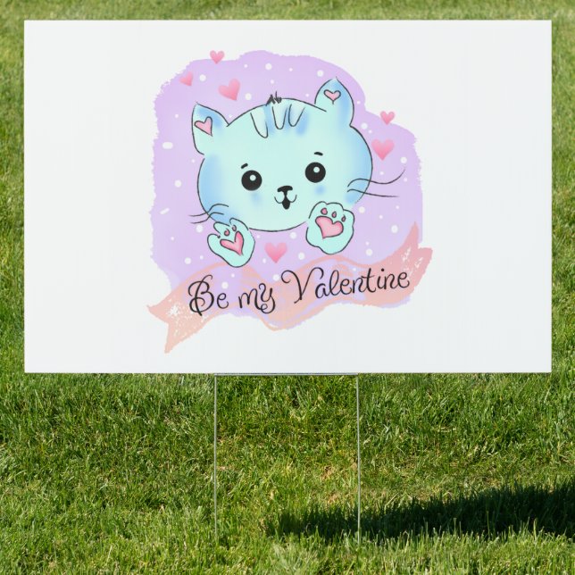 Happy Valentine's Day Yard Sign By My Valentine (Insitu)