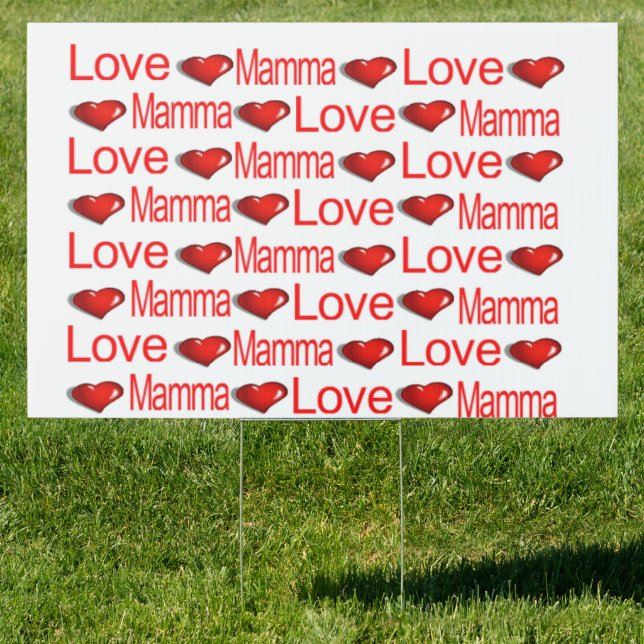 Happy Valentine's Day Yard Sign Love Mama Hearts (Insitu)