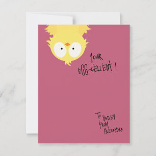 Happy Valentine's Day   Your Egg-cellent!    Note Card