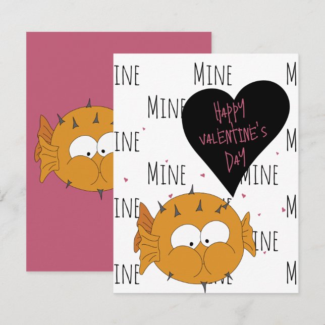 Happy Valentine's Day | Your Swell! | Puffer Pun  Note Card (Front/Back)