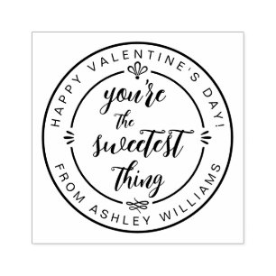 Happy Valentine's Day You're the Sweetest Thing Rubber Stamp
