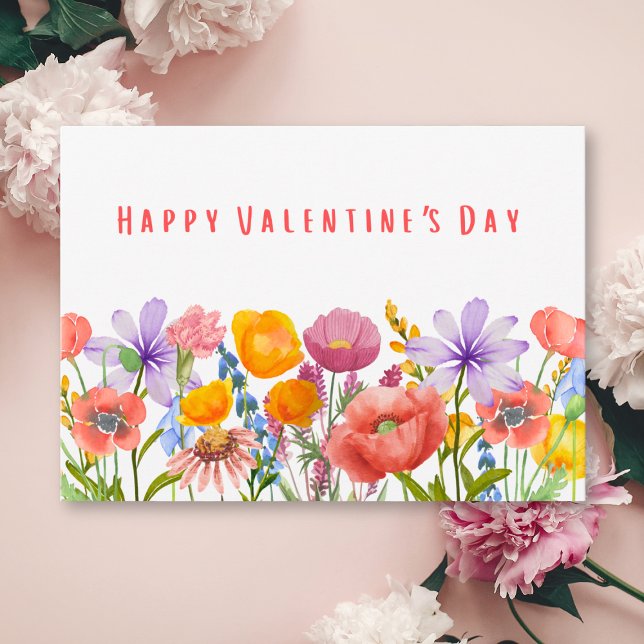 Happy Valentines for Friend - Flowers and Love Holiday Card (Creator Uploaded)