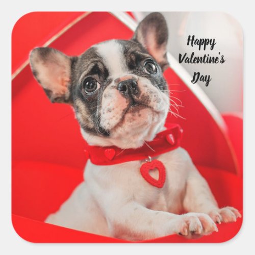 Happy Valentines French Bulldog Sticker