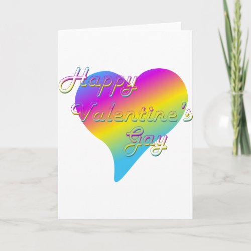 Happy Valentines Gay Holiday Card