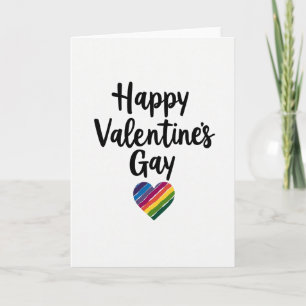 Happy Valentines Gay Pride Card