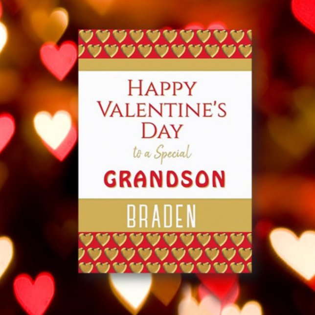 Happy Valentine's Grandson card (Creator Uploaded)