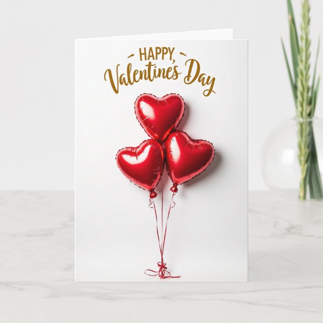 Happy Valentines Heart Card (Front)