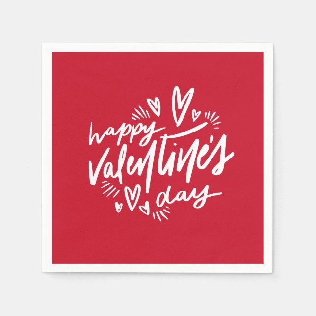 Happy Valentines Napkins (Front)