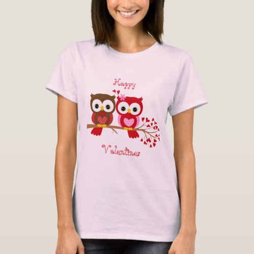 Happy Valentines Owl Love T_Shirt
