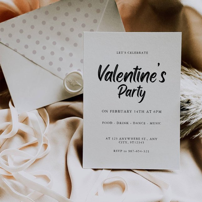 Happy Valentine's Party Card Template (Happy Valentine's Party Card Template)