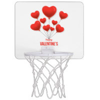 Happy Valentine's Red Balloons | Holidays Mini Basketball Hoop