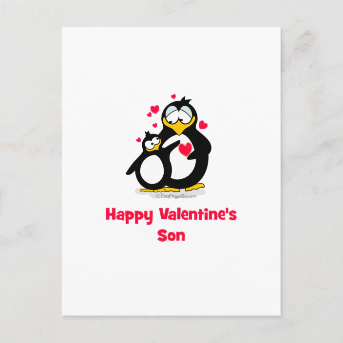 Happy Valentines Day Son Funny Happy Valentine's Son Holiday Postcard | Zazzle.com