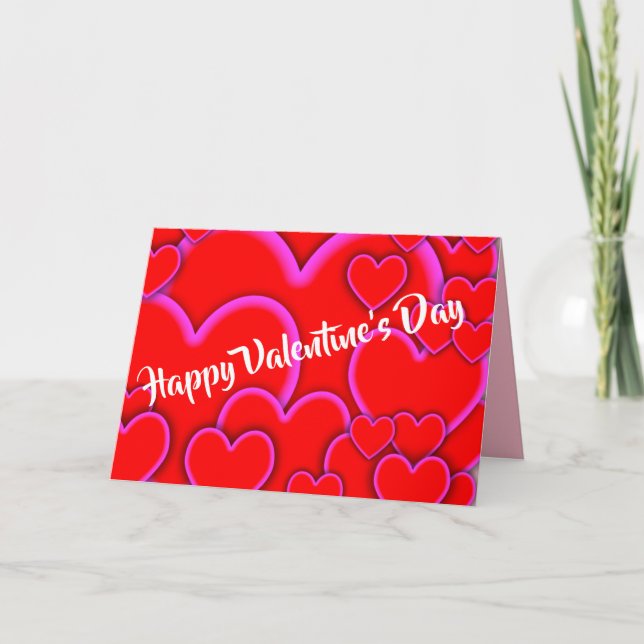 Happy Valentines to My Sweetheart Hearts Romantic Card (Front)