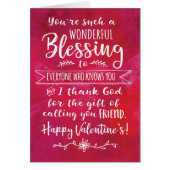 Happy Valentine's You're such a Wonderful Blessing (Front)