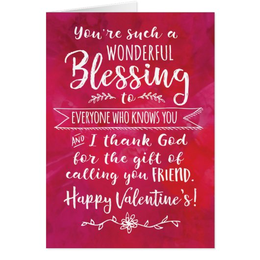 Happy Valentine's You're such a Wonderful Blessing (Front)