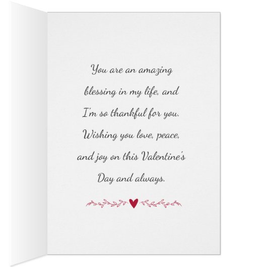 Happy Valentine's You're such a Wonderful Blessing (Inside (Right))