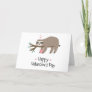 Happy Valentines's Day Sloth Holiday Card