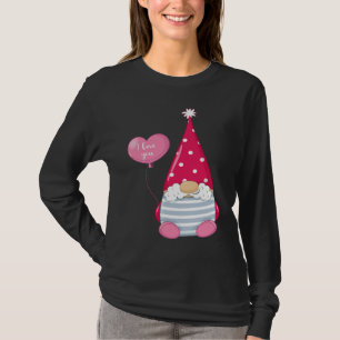 Happy Valentineu2019s Day Male Gnome with I Love Y T-Shirt