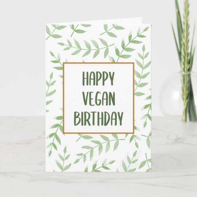 Happy Vegan Birthday Card (Front)
