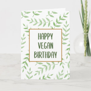 Happy Vegan Birthday Card