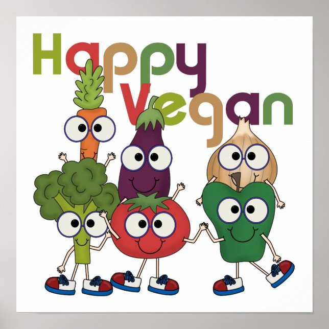 Happy Vegan Poster (Front)