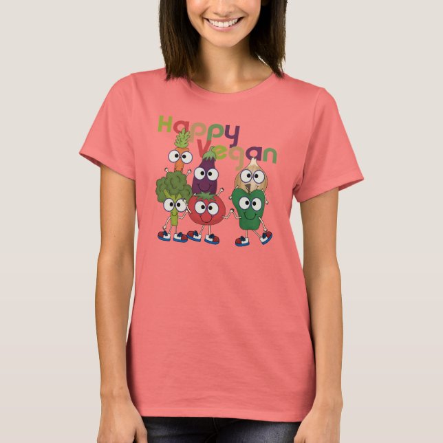 Happy Vegan T-Shirt (Front)