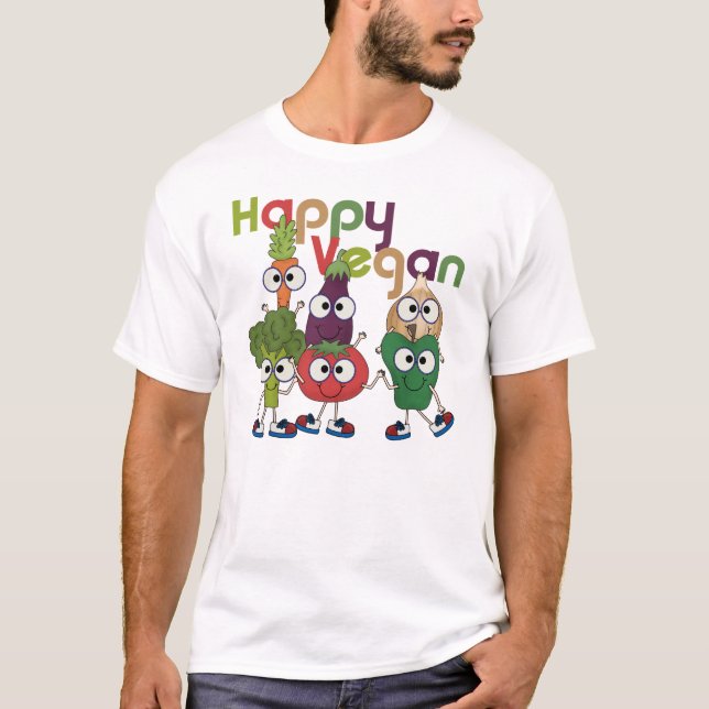 Happy Vegan T-Shirt (Front)