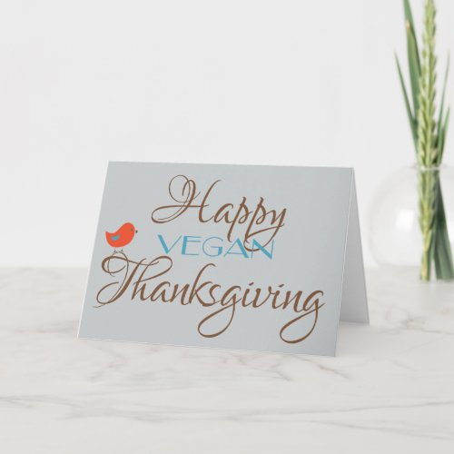 Happy Vegan Thanksgiving Holiday Card