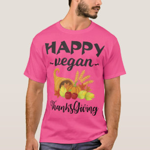 Happy Vegan Thanksgiving Pumpkin Men Women Gifts T-Shirt