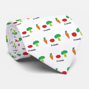 Happy Vegetable Friends Tie