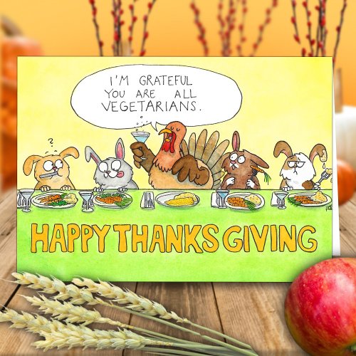 Happy Vegetarian Thanksgiving Card