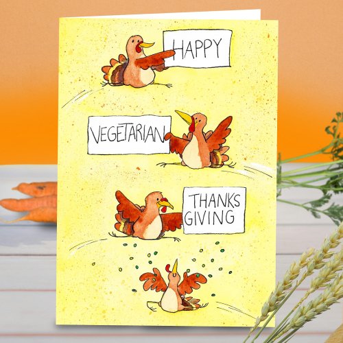 Happy Vegetarian Thanksgiving greeting card