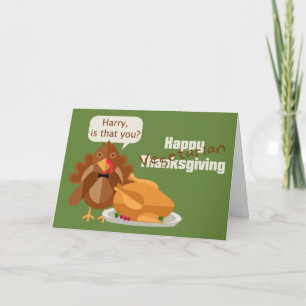 Happy Vegetarian Thanksgiving Humor Holiday Card