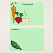 Happy Veggie Recipe Cards (Front & Back)
