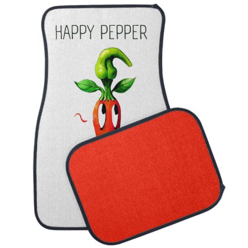   Happy veggies Happy Peper By CallisC Car Floor Mat