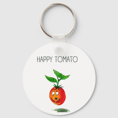 Happy veggies Happy Tomato By CallisC Keychain