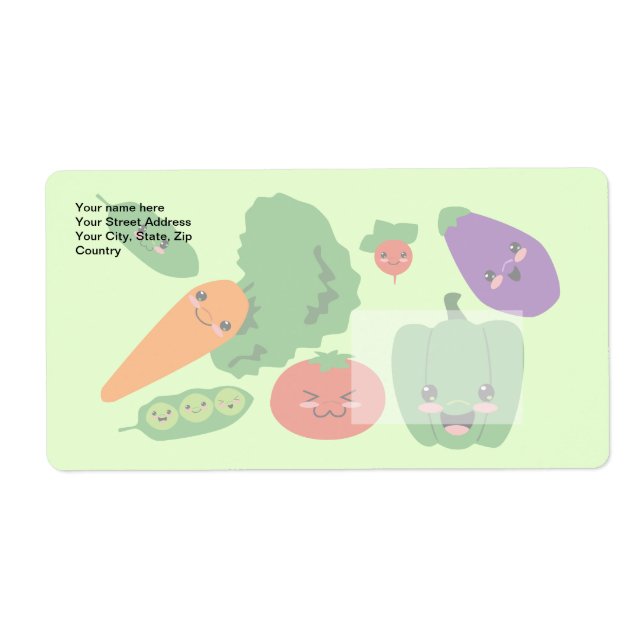 Happy Veggies Label (Front)